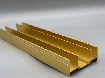 Profil aluminiowy anodowany na złoto do systemów drzwi przesuwnych