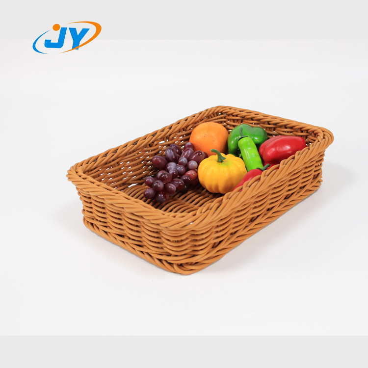 Solid PP basket fruit store rattan basket