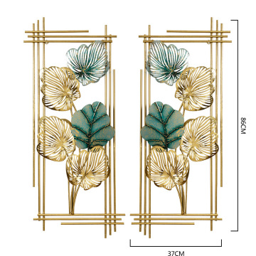 Modern Gold Luxury Wrought Iron Rectangle Wall Hanging Decor