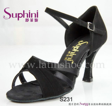 Ladies Leather Heel Shoes Dance Shoes
