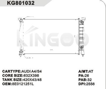 mechenical radiator for AUDI A4/S4