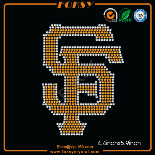 SF 49ers hotfix iron on rhinestone transfers