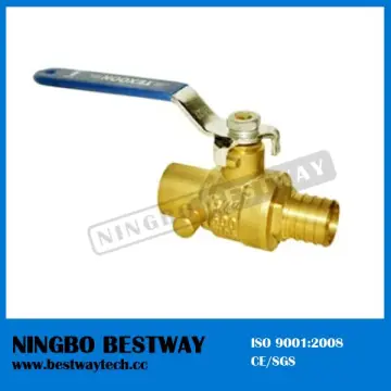 Lead Free Brass PEX Valve with Drain FIPxPEX Brass Ball Valve