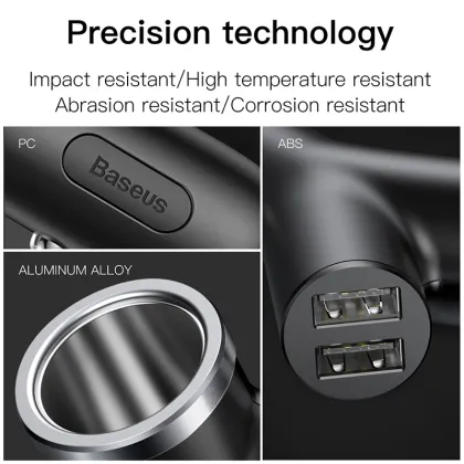 Baseus Dual USB Car Charger For iPhone Samsung Xiaomi mi 3.4A Fast Charging Car Phone Charger Adapter Cell Mobile Phone Charger