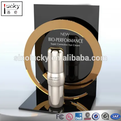 Custom countertop mac makeup display stand for cosmetic bottle display