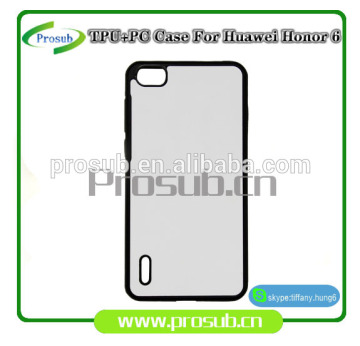 2d sublimation heat transfer PC +TPU silicon blank cell phone case for Prosub-Huawei Honor6