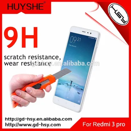 Redmi 3S Screen Film Clear 0.3mm Tempered Glass Screen Protector for Mobile Phone Xiaomi Redmi 3S Factory In Shenzhen