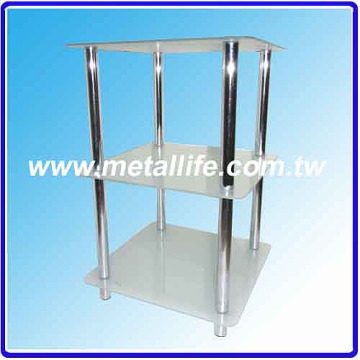 3 Tiers household chrome glasses Storage bathroom Rack
