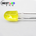 LED ovalado de 5 mm 590 nm 595 nm ámbar amarillo difuso