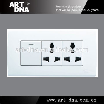 Top Quality A83 1 Gang 1 Way Switch and 2 Gang 3 Pin Universal Socket