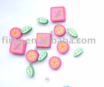fimo clay  beads -colorful handmade