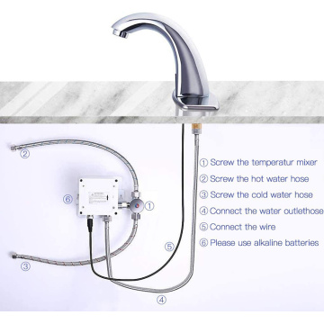 Touchless Bathroom Faucet Automatic Motion Sensor Sink Tap