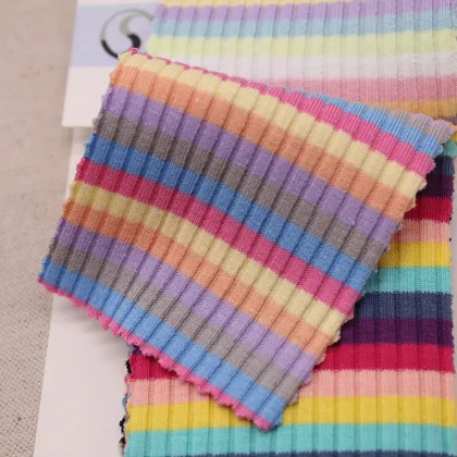 Woman Dress Shirt Stretch Rib Knitting Fabric