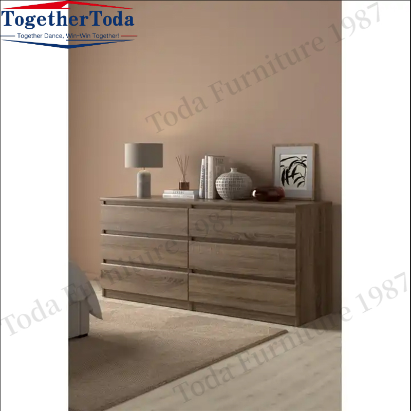 Wooden bedroom with drawers bedside table dresser