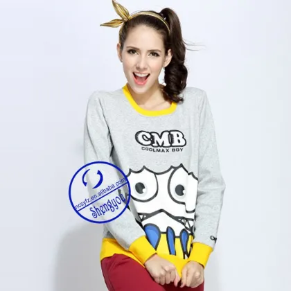 Custom women's crewneck pullover sweatshirt with printed