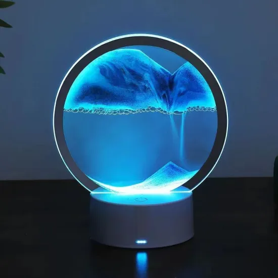 7Color LED Flowing Sand Painting Table Lamp - Art Lamp for Home Decor