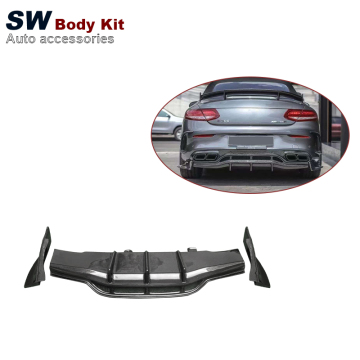 Carbon Fiber PSM Style Rear Diffuser for Mercedes-Benz C-Class W205 C63 Coupe 15-18 Upgraded Rear Bumper Lip Body Kit" 

However, if you're looking for a more concise title for a search engine, you might consider:

"PSM Style Carbon Fiber Rear Diffuser fo