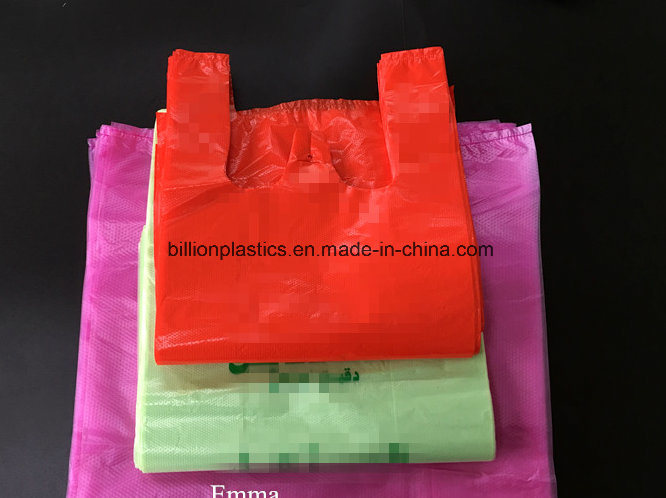 HDPE Plastic T-Shirt Handle Bag Plastic Carrier Bag