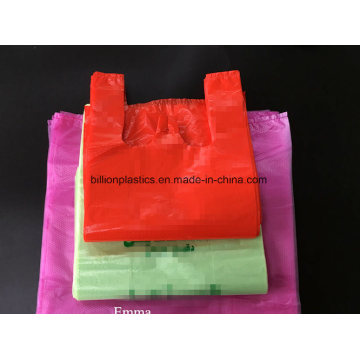 HDPE Plastic T-Shirt Handle Bag Plastic Carrier Bag