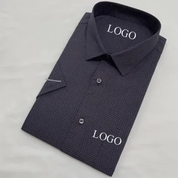 CVC male shirts short sleeve customs logo