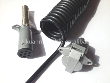 blank dust plug spiral cable with connector