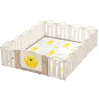 160x160CM Cartoon Indoor Playpen: A Fun and Safe Plastic Baby Fence for Your Little One