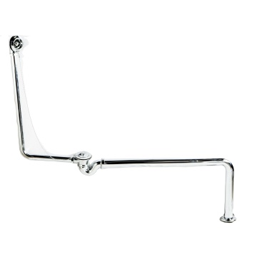 Solid Brass Exposed Bathtub Chain Drain and Siphon in Chrome Finish