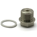 M18×1.5 stainless steel magnetic drain plug with gasket