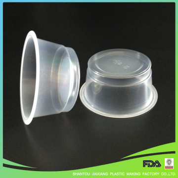 100ml Flat Bottom Plastic Pudding Cup