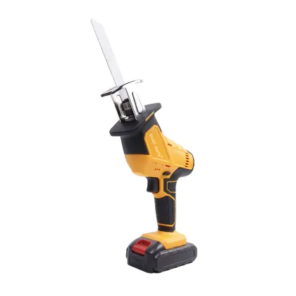 Rechargeable Lithium-ion Power Saber Saw: Cordless, Electric Reciprocating Saw for Wood and Metal Cutting