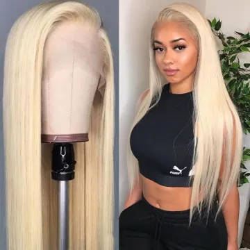 Bone Straight 13x4 Pre Plucked 150% Malaysian Remy Human Hair Wigs Bone Straight Closure Wig Lace Frontal Wigs For Women