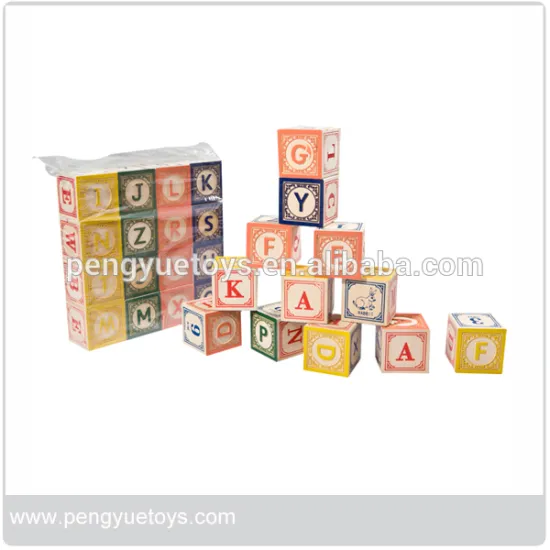 heat-sale educational toy wooden building blocks with arabic alphabet