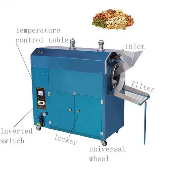 Electric Coffee Bean Roaster Almond Soybean Cashew Nuts Roaster Machine