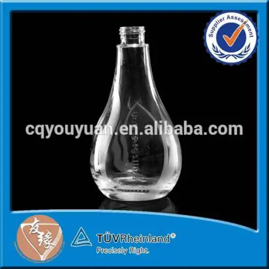 China online wholesale small high grade customized clear painting glass bottles 250ml with screw top