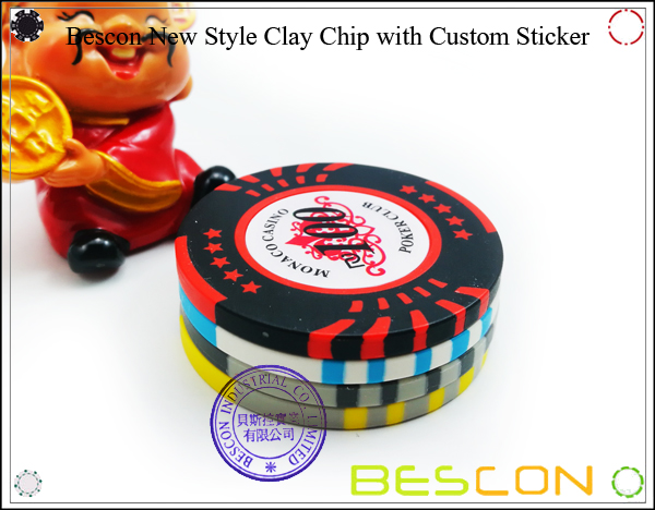 Bescon New Style Clay Chip with Custom Sticker-5