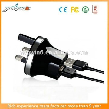 2015 Uk Standard 2.1a 5v CE FCC dual USB travel/wall/home charger for phone/ipad
