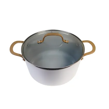 HK Soup Pot Special Household Ceramic Coating Double Ear Instant Noodle Pot