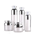 15ml 30ml 40ml 50ml 100ml plastic acrylic empty eye cream skin care matte white jeweled cosmetic bottle and 30g 50g jar set