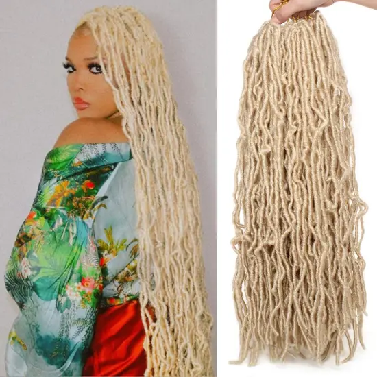 21 Stands/Pack  Faux Nu Locs Synthetic Crochet hair 36 Inch Dreadlocs Soft New Faux Locs Crochet Hair Synthetic Hair Extensions