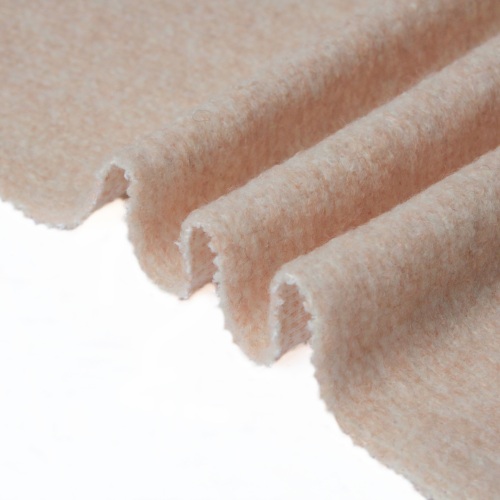 オートミールメランジウールニットブークレ生地