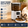 Alimentador inteligente de acero inoxidable para mascotas, dispensador automático de alimentos con batería, WiFi, Control por aplicación, diseño bonito, alimentación por voz programada