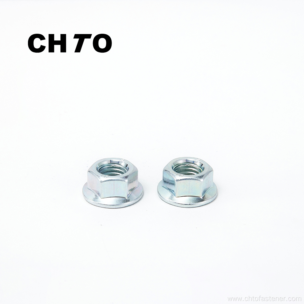 DIN 6923 Grade 8 zinc plated Hexagon flange nuts