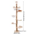 Enclosed Condo Indoor Wooden Luxury Cat Tree Tower Scratcher Climbing House Private Sleeping Space Premium Carton