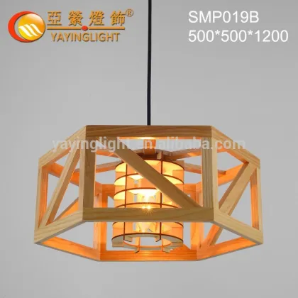 Nordic Creative Brief Wooden Pendant Lamps ,Creative Design Quadrate Pendant Lamp