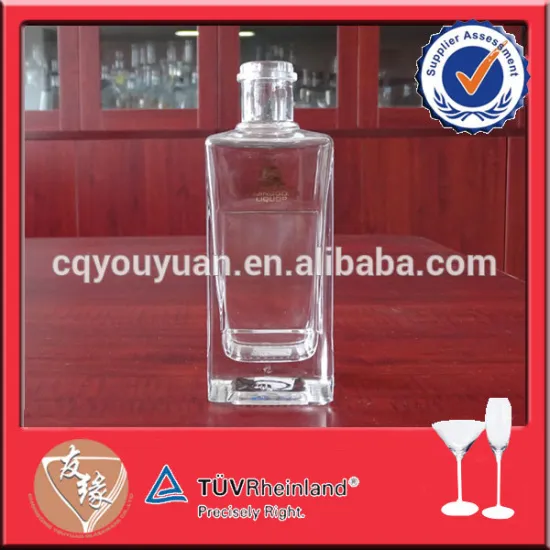 Different size cork finish fancy liquor bottles wholesale
