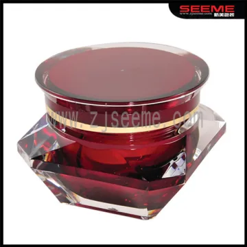 diamond acrylic cream jar for cosmetic packaging