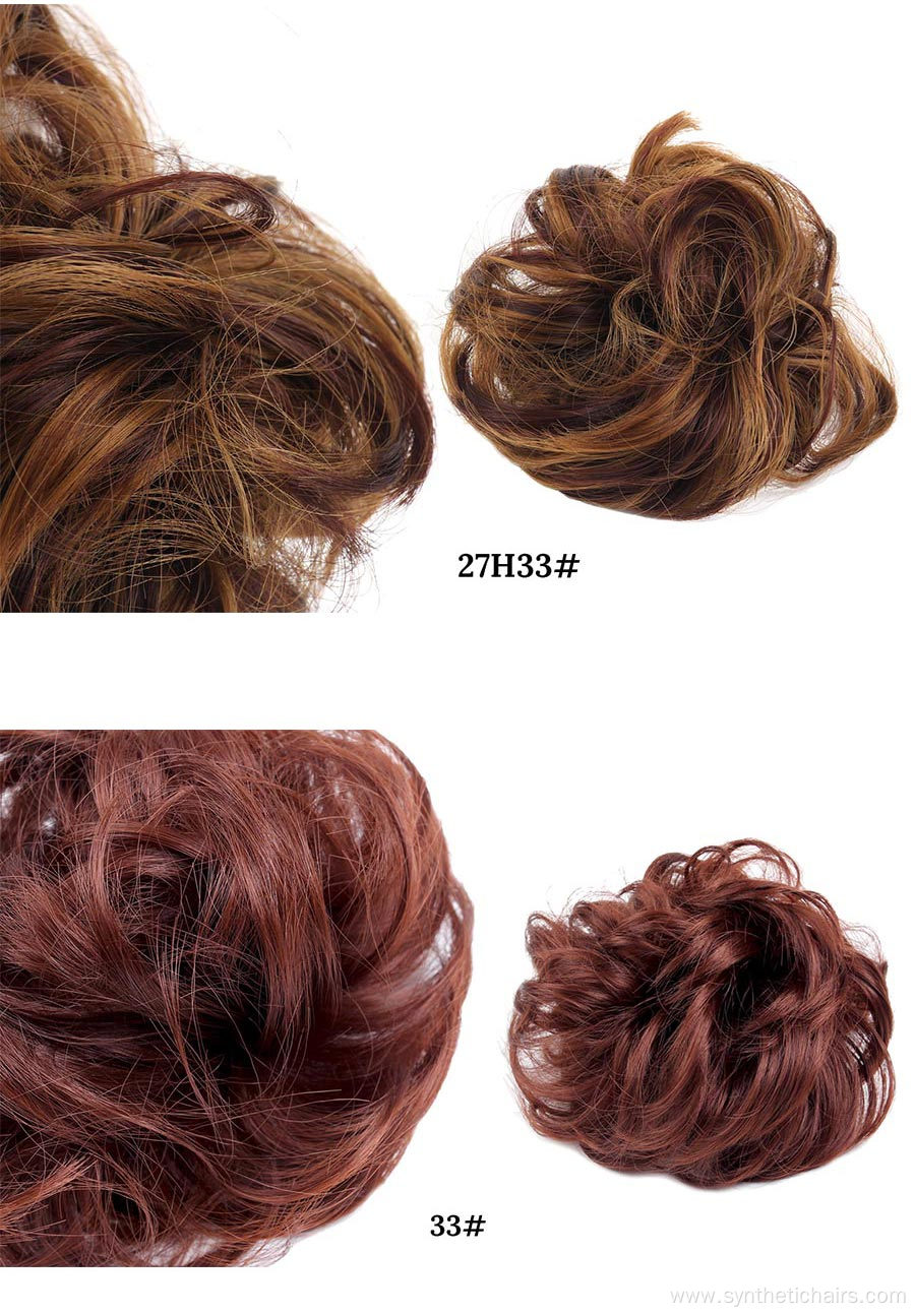 Synthetic Hair Circle Elastic Hair Bands Bun Extensions