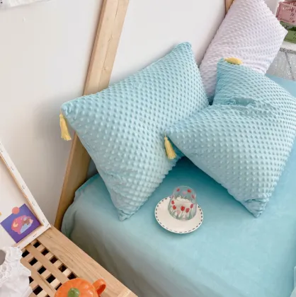 Point emboss double side crystal pillow case