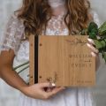 Wooden Cover Wedding Signature Guest Book