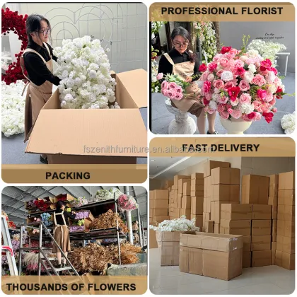 Ivory Blush Pink Artificial Flower Ball Centerpiece